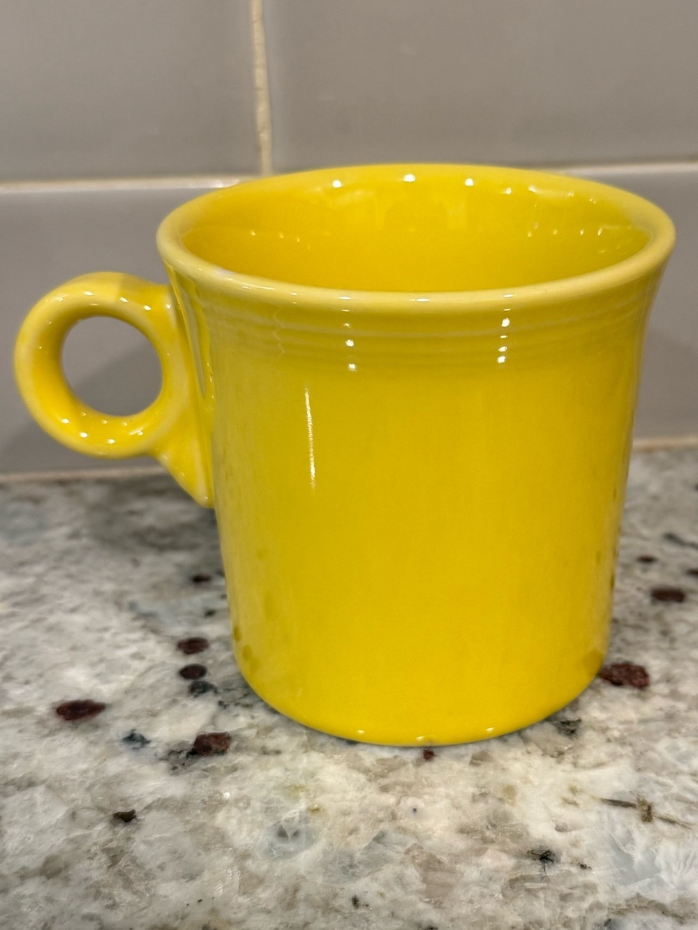Fiesta HLC USA Yellow‎ Ring Handle Coffee Mug Sunflower Sunshine Ceramic Cup